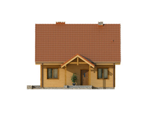 Elewacja 2 projektu domu Pliszka 2 dr-S