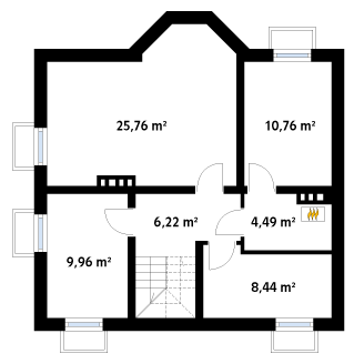 Rzut parteru projektu domu Pliszka 4