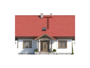 Elewacja 2 projektu domu Poziomkowy