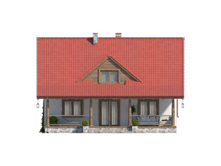 Elewacja 4 projektu domu Poziomkowy