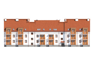Elewacja 4 projektu domu Przytulny