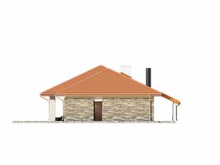 Elewacja 1 projektu domu Sauna