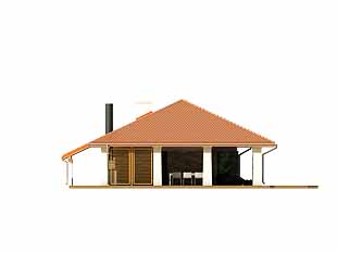 Elewacja 3 projektu domu Sauna