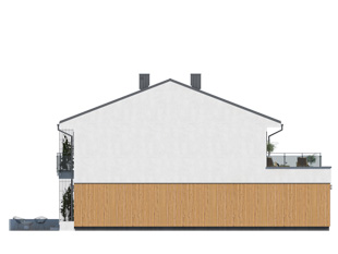 Elewacja 1 projektu domu Sekwoja W2