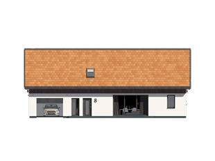 Elewacja 2 projektu domu Tytus