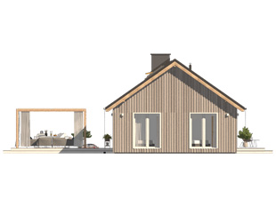 Elewacja 2 projektu domu Wakacyjny 2