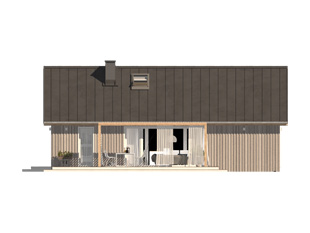 Elewacja 1 projektu domu Wakacyjny 2