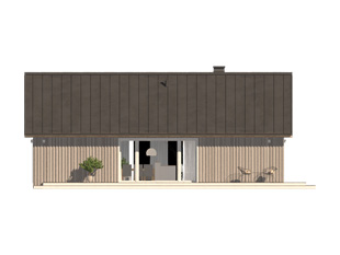 Elewacja 3 projektu domu Wakacyjny 2