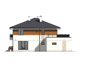 Elewacja 1 projektu domu Waniliowy