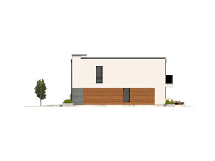 Elewacja 3 projektu domu Wiąz