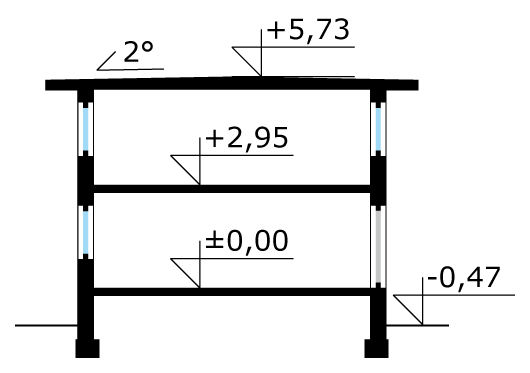 Przekrój projektu Wiąz - przekrój
